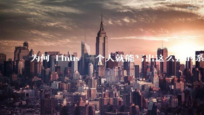 为何 Linus 一个人就能写出这么强的系统，中国却做不出来？
